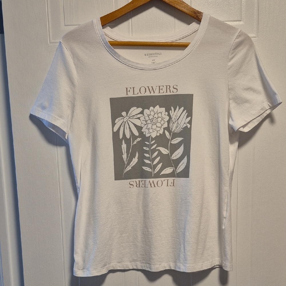 REITMAN'S white, shortsleeve, 95% organic cotton, t-shirt, Casual, Med.